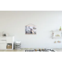 Half human, Half Coffee - Infuus - Koffie textielposter latten blank klein -kinderkamer