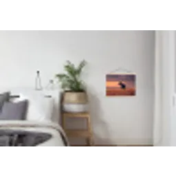Paard - Wolken - Open veld textielposter latten blank klein -woonkamer