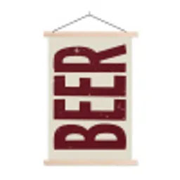 Japandi - Beer - Red - Retro textielposter latten blank klein -3d