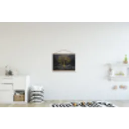 Bladeren - Goud - Boom - Rots textielposter latten blank klein -kinderkamer