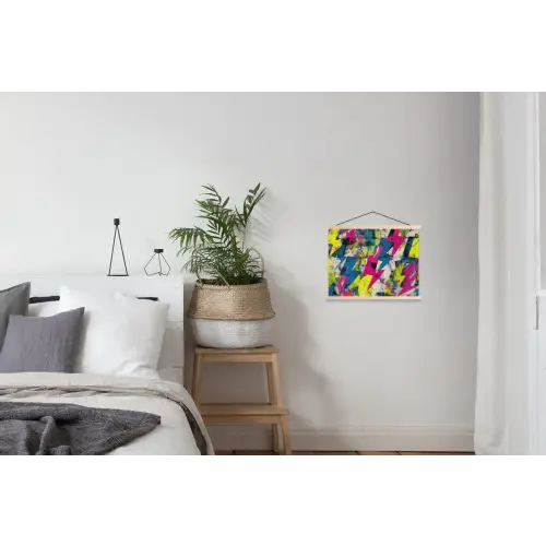 Bliksemschichten - Patroon - Marmer - Kleuren textielposter latten blank klein -woonkamer