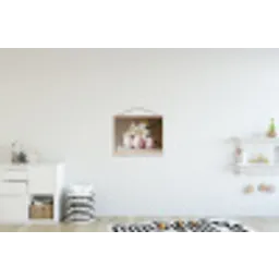 Lelies - Eieren - Pasen textielposter latten blank klein -kinderkamer