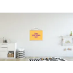 Love yourself - Roze - Geel textielposter latten blank klein -kinderkamer