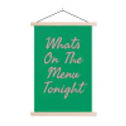 Menu - Quote - Roze textielposter latten blank klein -3d
