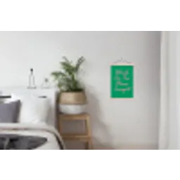 Menu - Quote - Roze textielposter latten blank klein -woonkamer