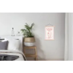 Minimalistisch - Vork - Lepel - Lijntekening textielposter latten blank klein -woonkamer