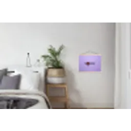 Maandag - Mok - Koffie - Paars textielposter latten blank klein -woonkamer