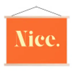 Oranje - Gebroken wit - Nice textielposter latten blank klein -3d