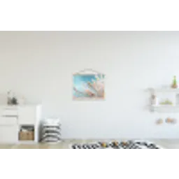 Siergras - Wind - Lichtbruin textielposter latten blank klein -kinderkamer