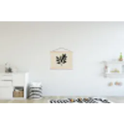 Ovaal - Olijfgroen - Simpel textielposter latten blank klein -kinderkamer