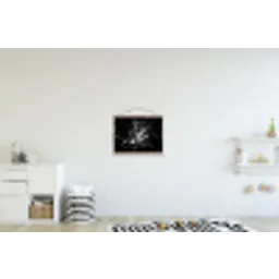Verfspatten - Wit - Abstract - Explosie textielposter latten blank klein -kinderkamer