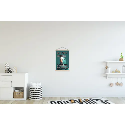 Parkiet - Turquoise - Quotes - Decoratie textielposter latten blank klein -kinderkamer