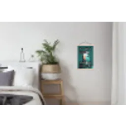Parkiet - Turquoise - Quotes - Decoratie textielposter latten blank klein -woonkamer