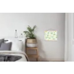 Patroon - Groen - Eieren textielposter latten blank klein -woonkamer