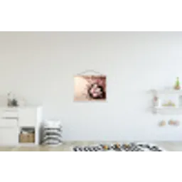 Roze - Bloesems - Eieren textielposter latten blank klein -kinderkamer