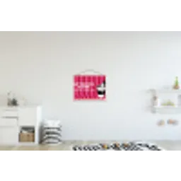 Roze - Strepen - Koffie - Maandag textielposter latten blank klein -kinderkamer