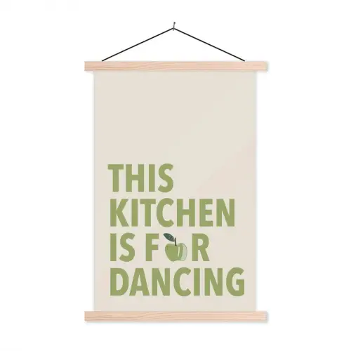 Quote - Appel - Illustratie textielposter latten blank klein -3d