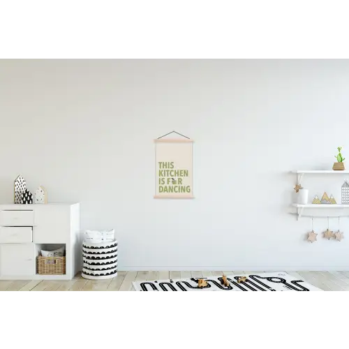 Quote - Appel - Illustratie textielposter latten blank klein -kinderkamer