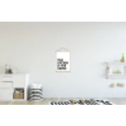 Quotes  - Koffie - Bonen - Modern textielposter latten blank klein -kinderkamer
