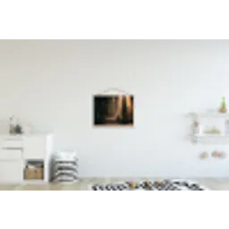 Konijn - Bos - Zonnestralen textielposter latten blank klein -kinderkamer