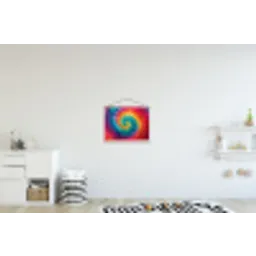 Regenboogkleuren - Tie dye - textielposter latten blank klein -kinderkamer