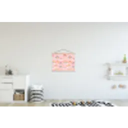 Regenboog - Patroon - Pastel textielposter latten blank klein -kinderkamer