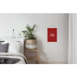 Rood - Frans - Quotes textielposter latten blank klein -woonkamer