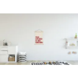 Rood - Quote - Kersen textielposter latten blank klein -kinderkamer