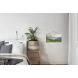 Rijstvelden - Bergen - Groen - Natuur textielposter latten blank klein -woonkamer