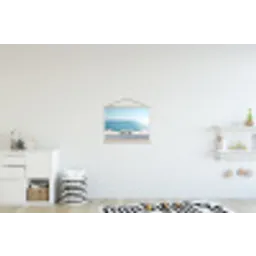 Zee - Koffiekopjes - Zomers textielposter latten blank klein -kinderkamer