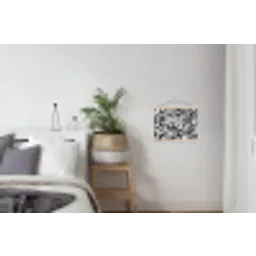 Vormen - Letters - Graffiti - Zwart textielposter latten blank klein -woonkamer