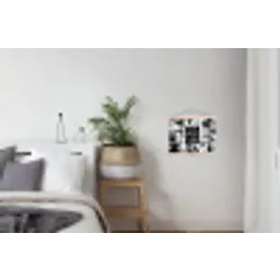 Vormen - Gezocht - Zwart - Abstract textielposter latten blank klein -woonkamer