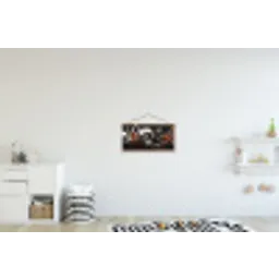 Schedels - Kunst - Donker - Rood textielposter latten blank klein -kinderkamer