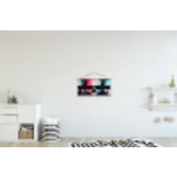 Schedels - Glitch - Cyberpunk textielposter latten blank klein -kinderkamer