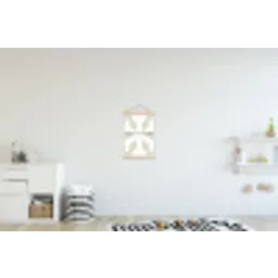 Sneeuw - Japandi - Winter - Decoratie textielposter latten blank klein -kinderkamer