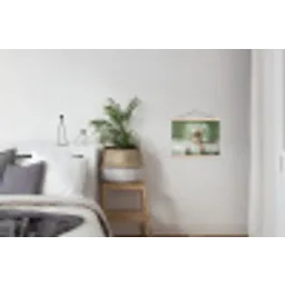 Soak it all in - Hond - Bad textielposter latten blank klein -woonkamer
