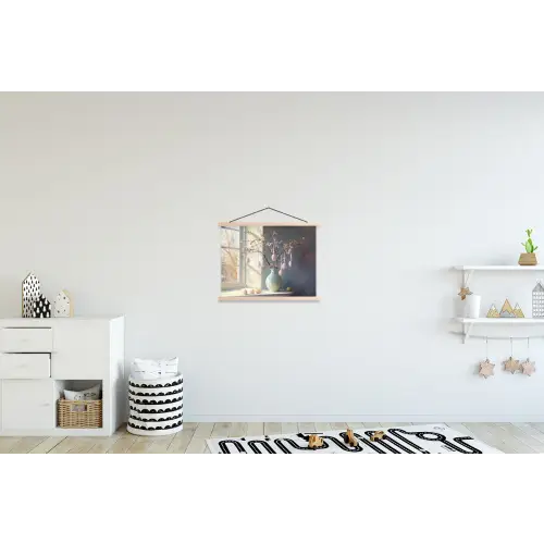 Stilleven - Vaas - Paastak textielposter latten blank klein -kinderkamer