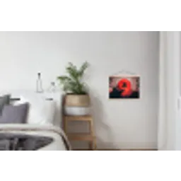Zon - Krijger - Bomen - Bergen textielposter latten blank klein -woonkamer
