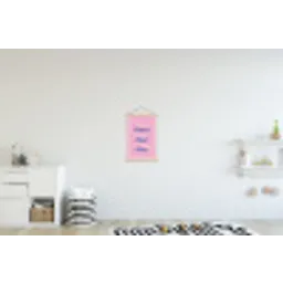 Tekst - Blauw - Keuken - Kader textielposter latten blank klein -kinderkamer