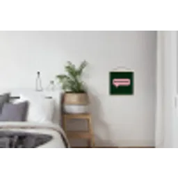 Tekstwolk - BLAH BLAH BLAH - Roze textielposter latten blank klein -woonkamer