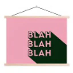 Tekst - Grafisch - Groen - Schaduw textielposter latten blank klein -3d