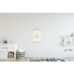 Tekst - Sierlijk - Letters - Groen textielposter latten blank klein -kinderkamer