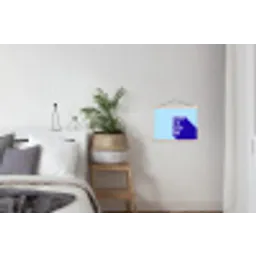 Today is a good day - Blauw - Schaduw textielposter latten blank klein -woonkamer