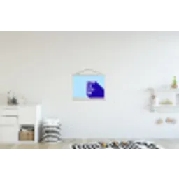 Today is a good day - Blauw - Schaduw textielposter latten blank klein -kinderkamer