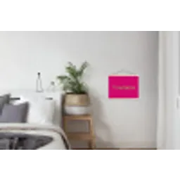 Toedeloe - Groen - Roze textielposter latten blank klein -woonkamer