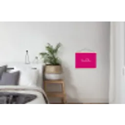 Toedeloe - Roze textielposter latten blank klein -woonkamer