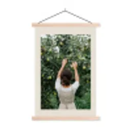 Boom - Appels - Plukken - Natuur textielposter latten blank klein -3d