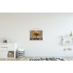 Boom - Bladeren - Goud - Abstract textielposter latten blank klein -kinderkamer