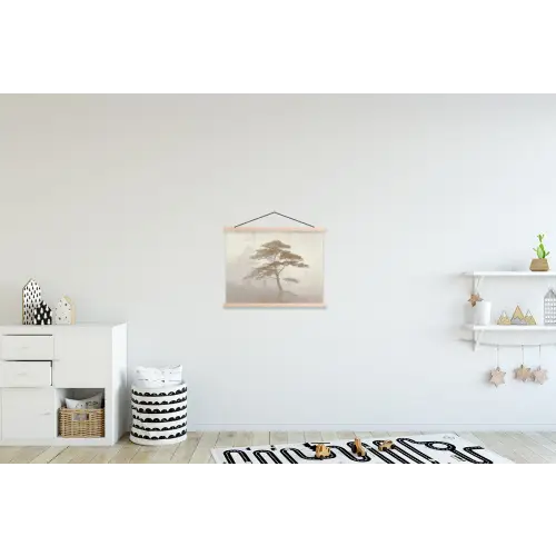 Boom - Oosterse stijl - Landschap textielposter latten blank klein -kinderkamer