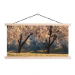 Bomen - Bloesem - Lente textielposter latten blank klein -3d
